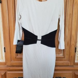 NWT bebe Boatneck Corset Midi Dress